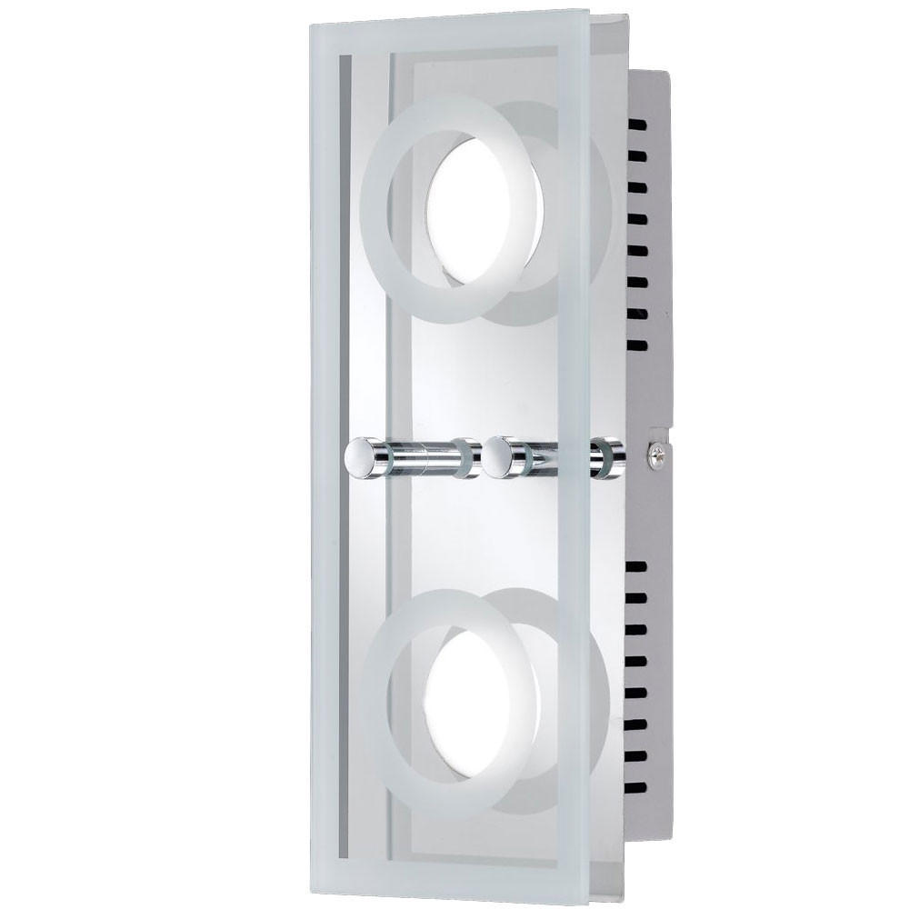 LED WANDLEUCHTE Metall Chrom Silber - Silberfarben, Glas (10/7/25cm) - Wofi