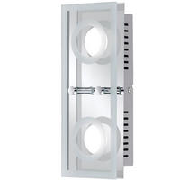 LED WANDLEUCHTE Metall Chrom Silber - Silberfarben, Glas (10/7/25cm) - Wofi