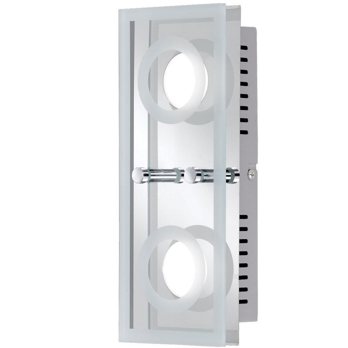 LED WANDLEUCHTE Metall Chrom Silber - Silberfarben, Glas (10/7/25cm) - Wofi