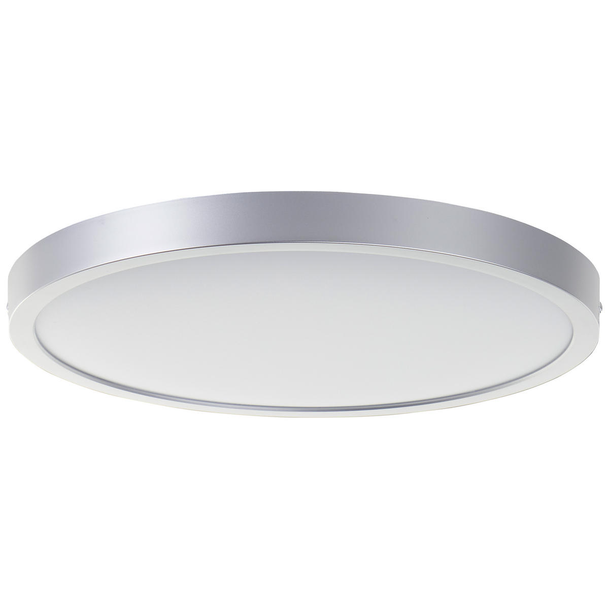 LED DECKENLEUCHTE Navara Silberfarben 37,5/37,5/3,1 cm - Silberfarben, Kunststoff (37.5/37.5/3.1cm) - Brilliant