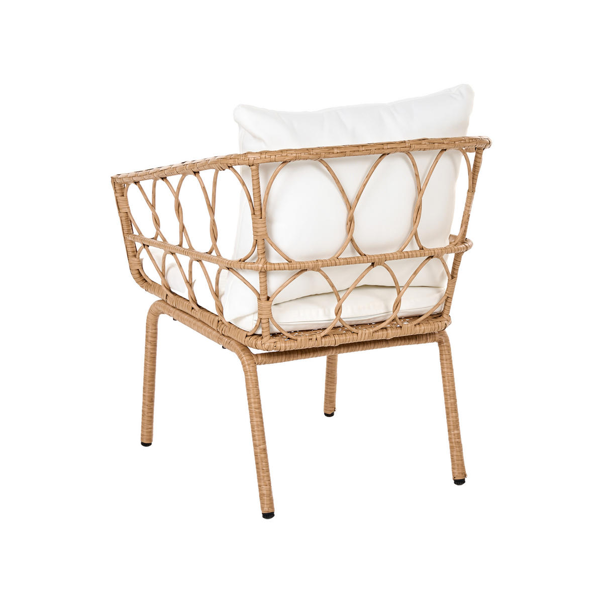 BISTRO-SET Polyrattan Hellbraun Ferla - Hellbraun, Kunststoff - Beliani