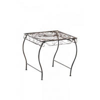 GARTENTISCH eckig 49/45/46 cm Metall Bronze - Bronzefarben, Metall (45/49/46cm) - CLP