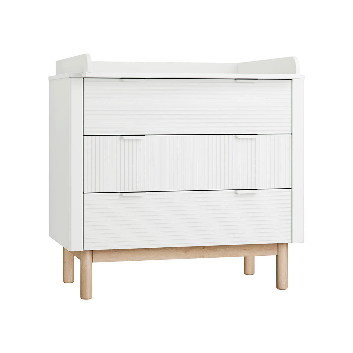 DJEČJA KOMODA Miloo Bijeli - bijela, drvni materijal (100/90.5/52.5cm) - Petits-meubles