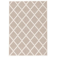 IN & OUTDOOR TEPPICH FLACHGEWEBE CAMPUS MODERN - Beige, Textil (140/200cm) - Pergamon