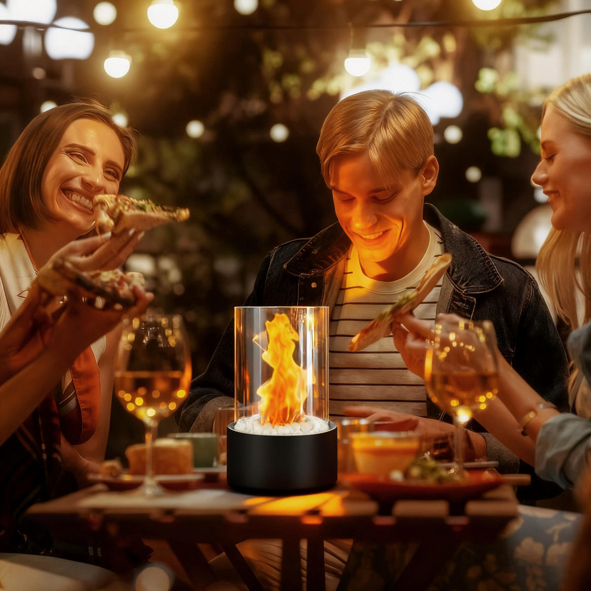 TISCHKAMIN Ignivora 16/16/27 cm - Schwarz, Metall (16/27/16cm) - ZMH