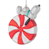 WEIHNACHTSBAUMKUGEL Hang On Snoopy Candy - Weiß, Glas (2/10/7cm) - Butlers
