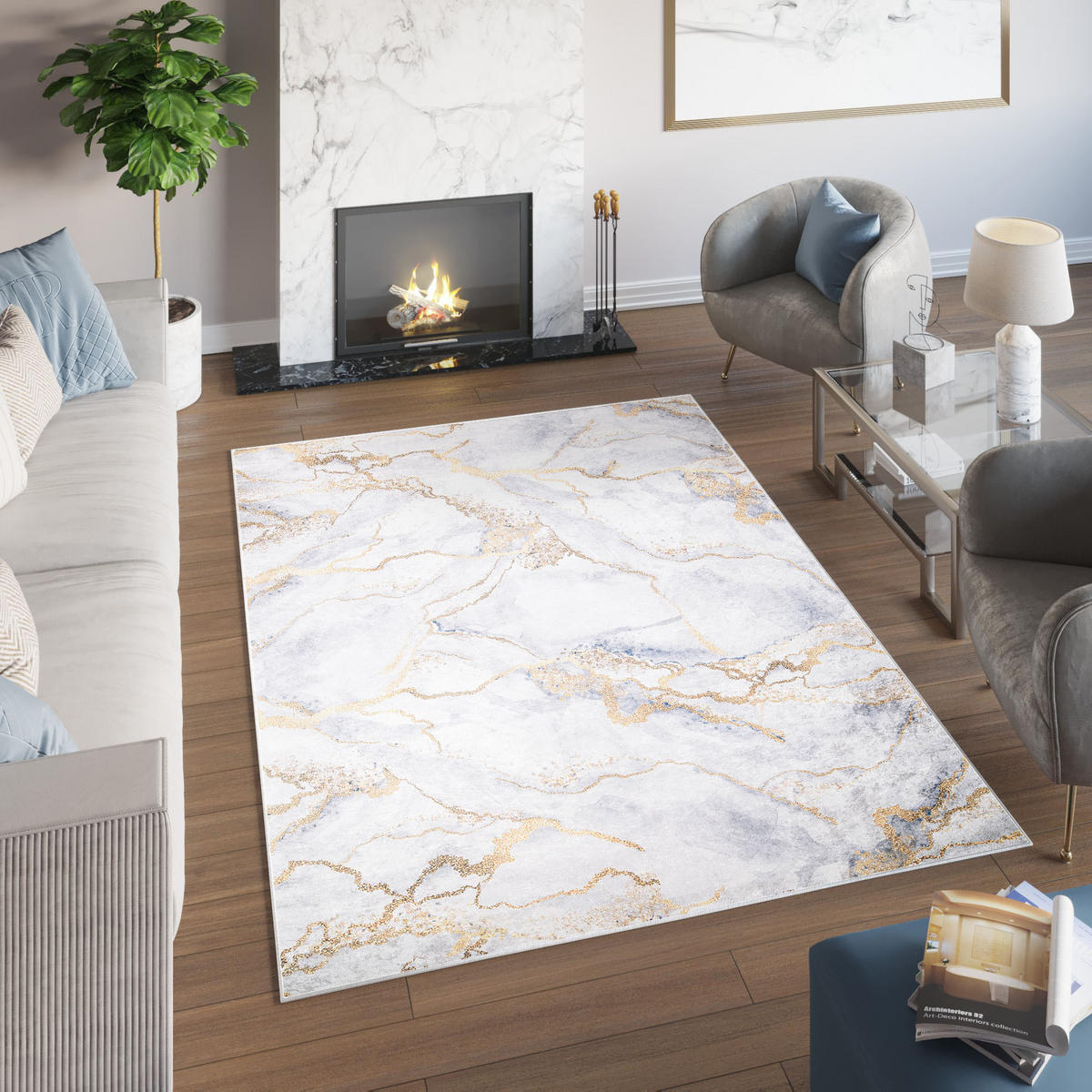 TEPPICH TOSCANA Creme 160/230 cm - Creme, Textil (160/230cm) - Tapiso
