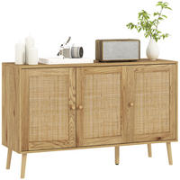 SIDEBOARD Naturfarben, Rattantüren, 120/40/75 cm - Naturfarben, Holz (120/75/40cm) - PANGIVO