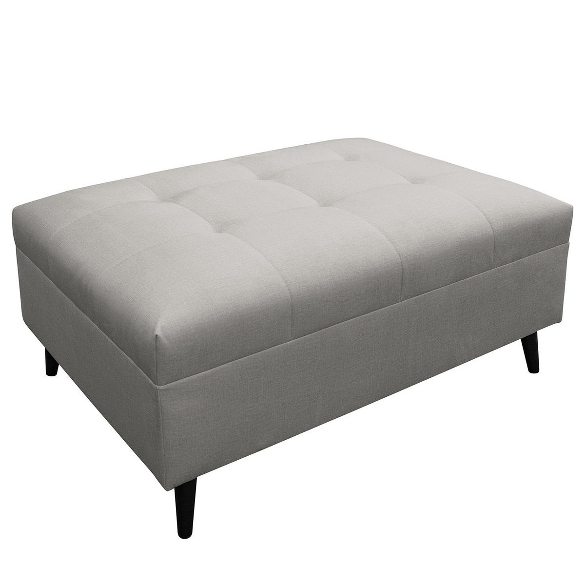 ECKSOFA mit Hocker - Grau, Holz/Birkenholz (247/174cm) - home24