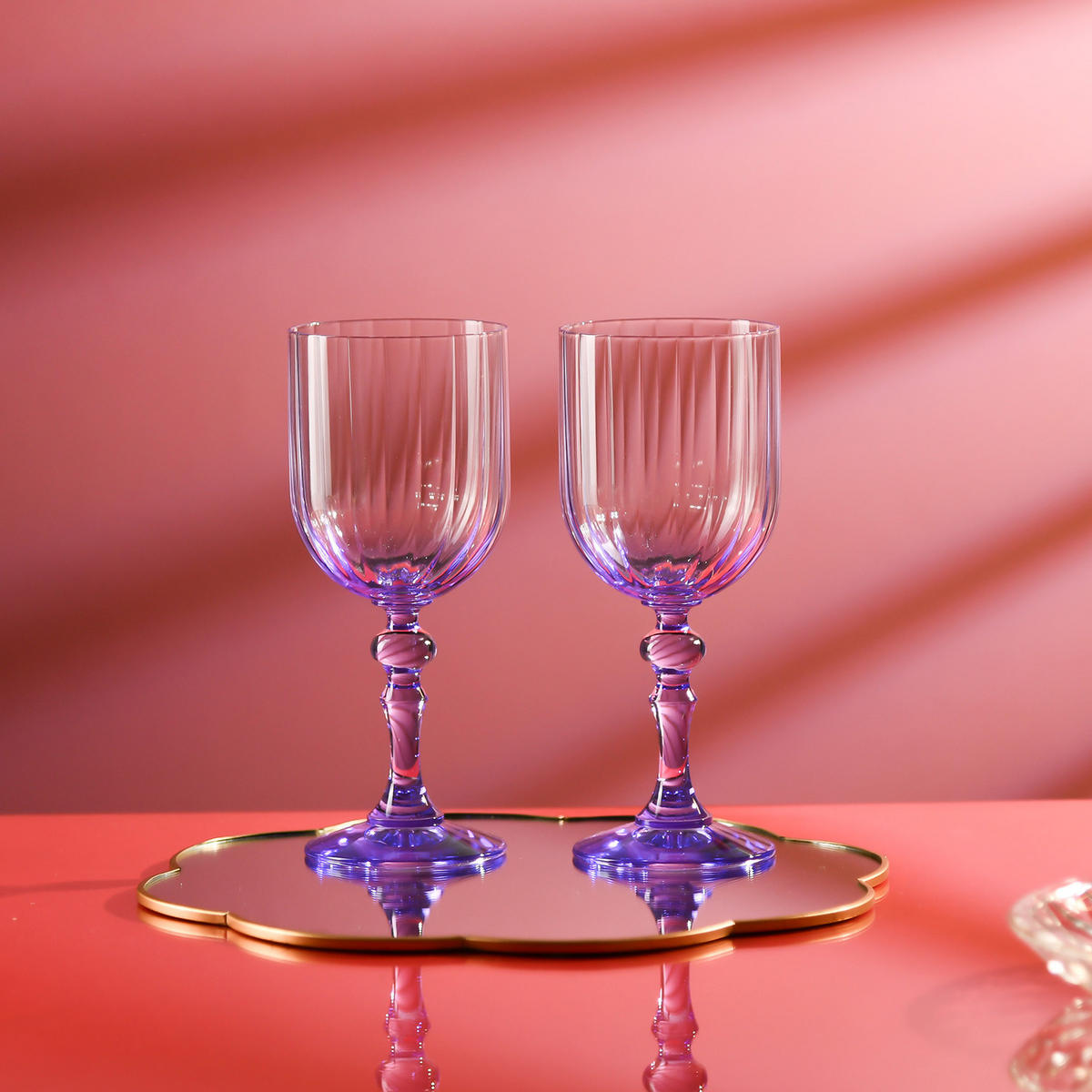 WEINGLÄSER, 2er-Set, 300 ml - Violett, Glas (0.3L) - Krosno Glass