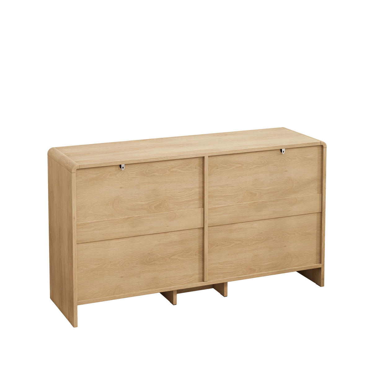 SCHUBLADENKOMMODE 130/40/74 cm mit 6 Schubladen und Rattanfronten – natürliche Optik - Naturfarben, Holzwerkstoff (130/74/40cm) - BEAOK