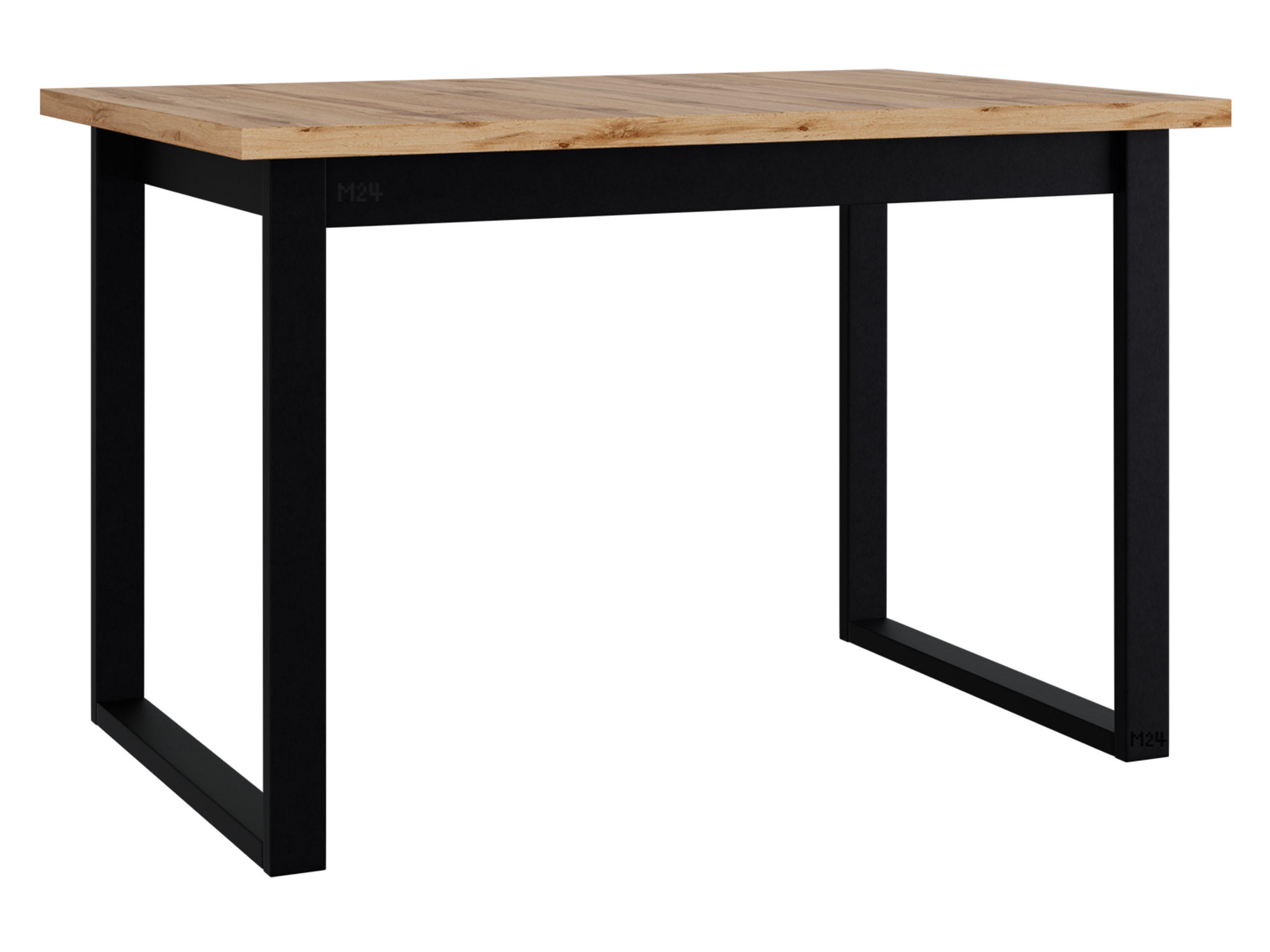 ESSTISCH Ikon III S - Eiche Wotan/Schwarz, Holzwerkstoff/Metall (80/120/79cm) - MIRJAN24