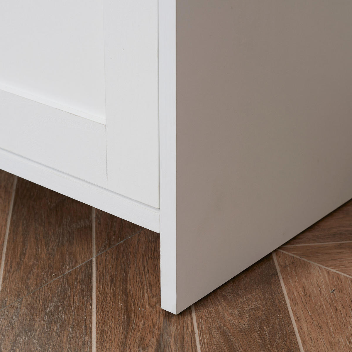 SIDEBOARD DE-11031 2 Türen Weiß/Holzoptik - Weiß, Holzwerkstoff (90/88/39.5cm) - ComfortXL