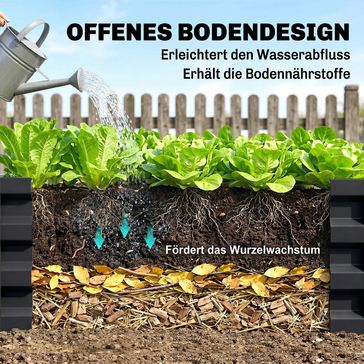 HOCHBEET, Blumenkasten, Gemüsebeet, für Garten, Terrasse, Balkon, Stahl, Grau - Grau, Metall (120/30/120cm) - Outsunny