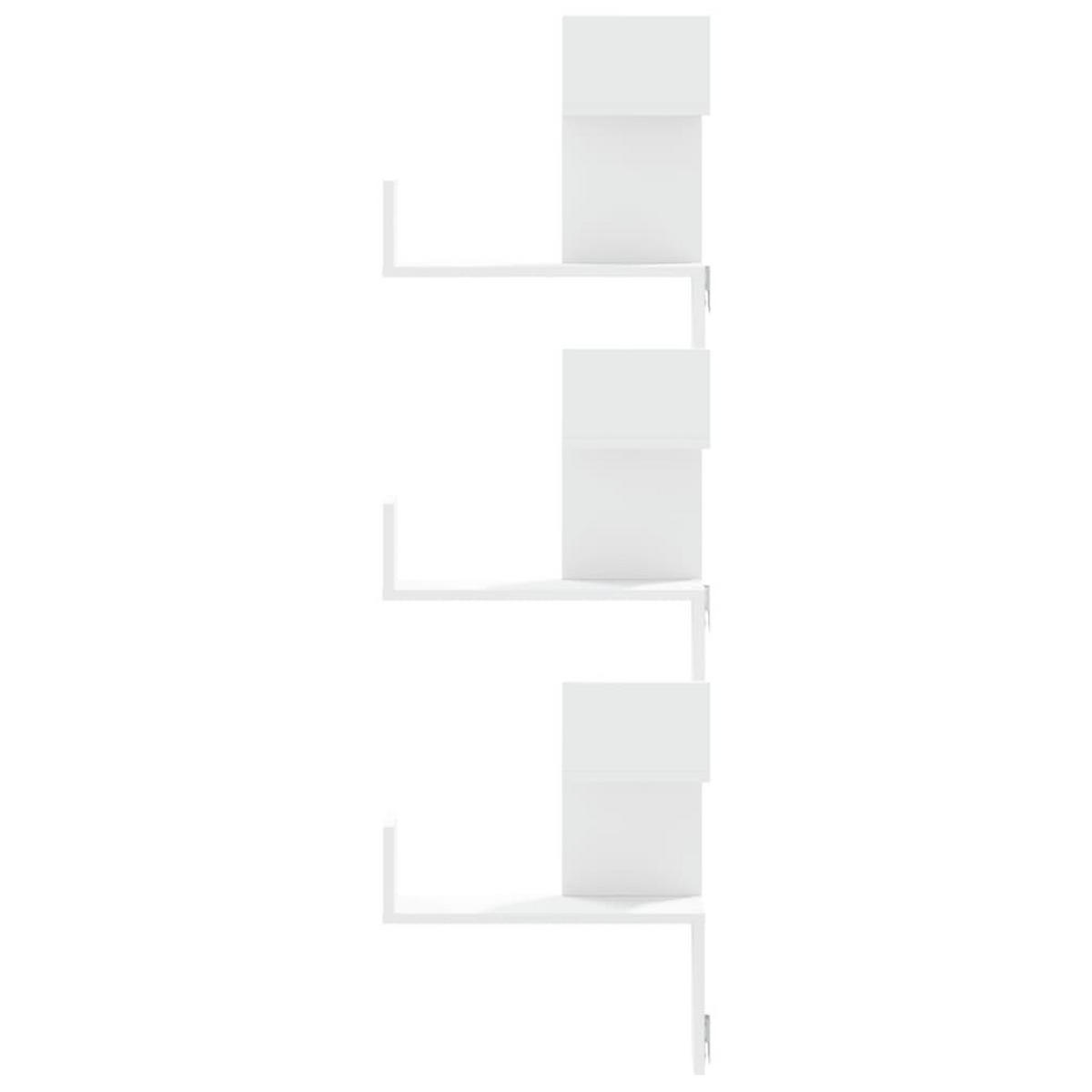 WAND-ECKREGAL Weiss 45/45/147 Cm Holzwerkstoff - Weiß, Holzwerkstoff (45/147/45cm) - vidaXL