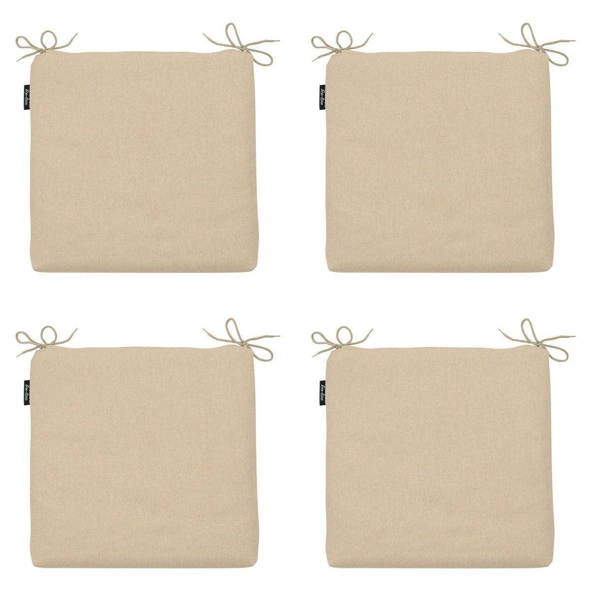 SITZKISSEN Canvas 40/40 cm 4er-Set - Beige, Textil (40/4/40cm) - Madison