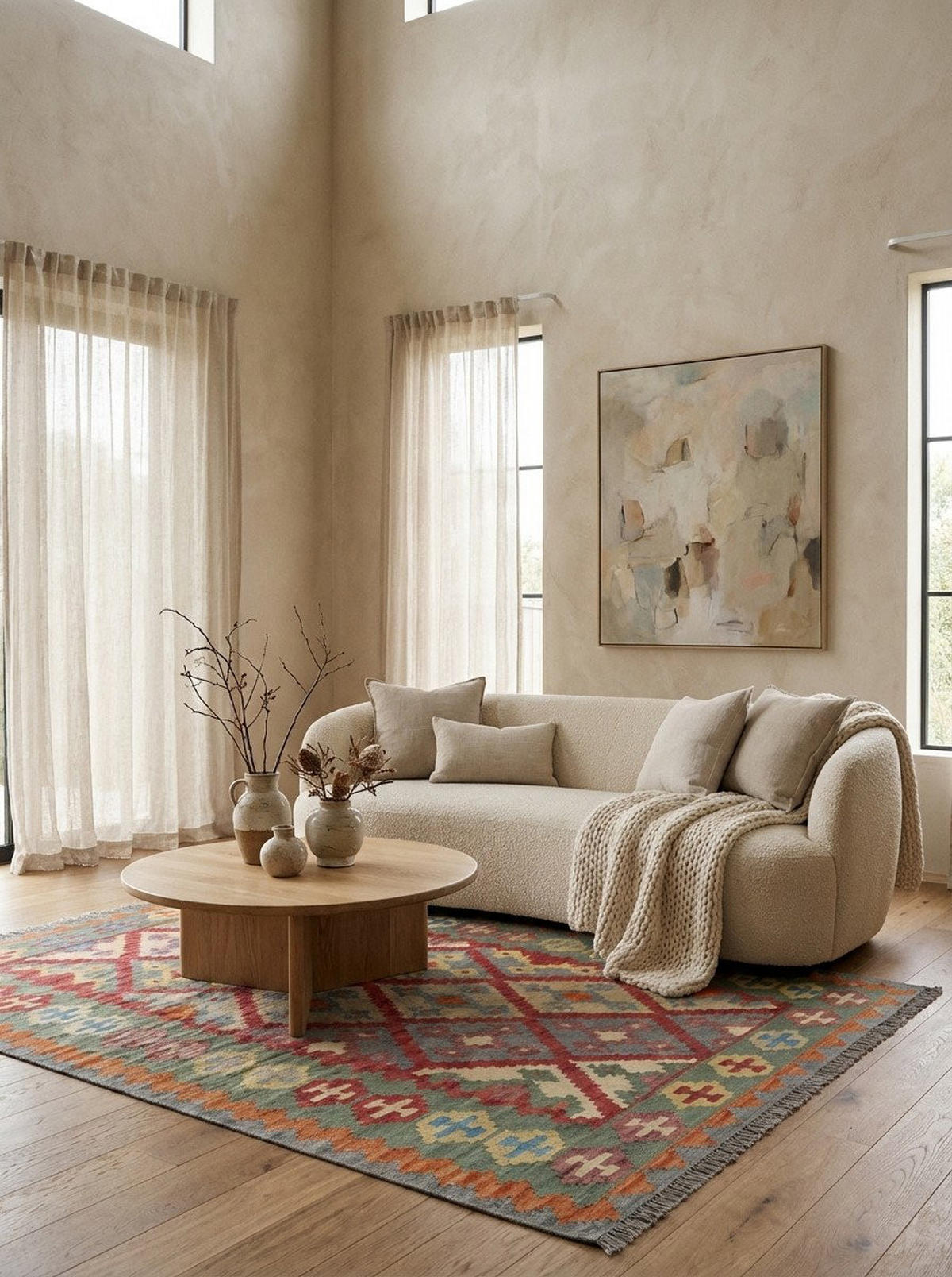 HANDWEBTEPPICH Kelim Gashgai Rot 197/158 cm Schurwolle - Rot, Textil (158/197cm) - Looma