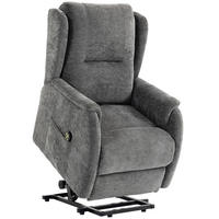 RELAXSESSEL Polyester Dunkelgrau - Dunkelgrau/Schwarz, Holz/Textil (76/103/89cm) - HOMCOM