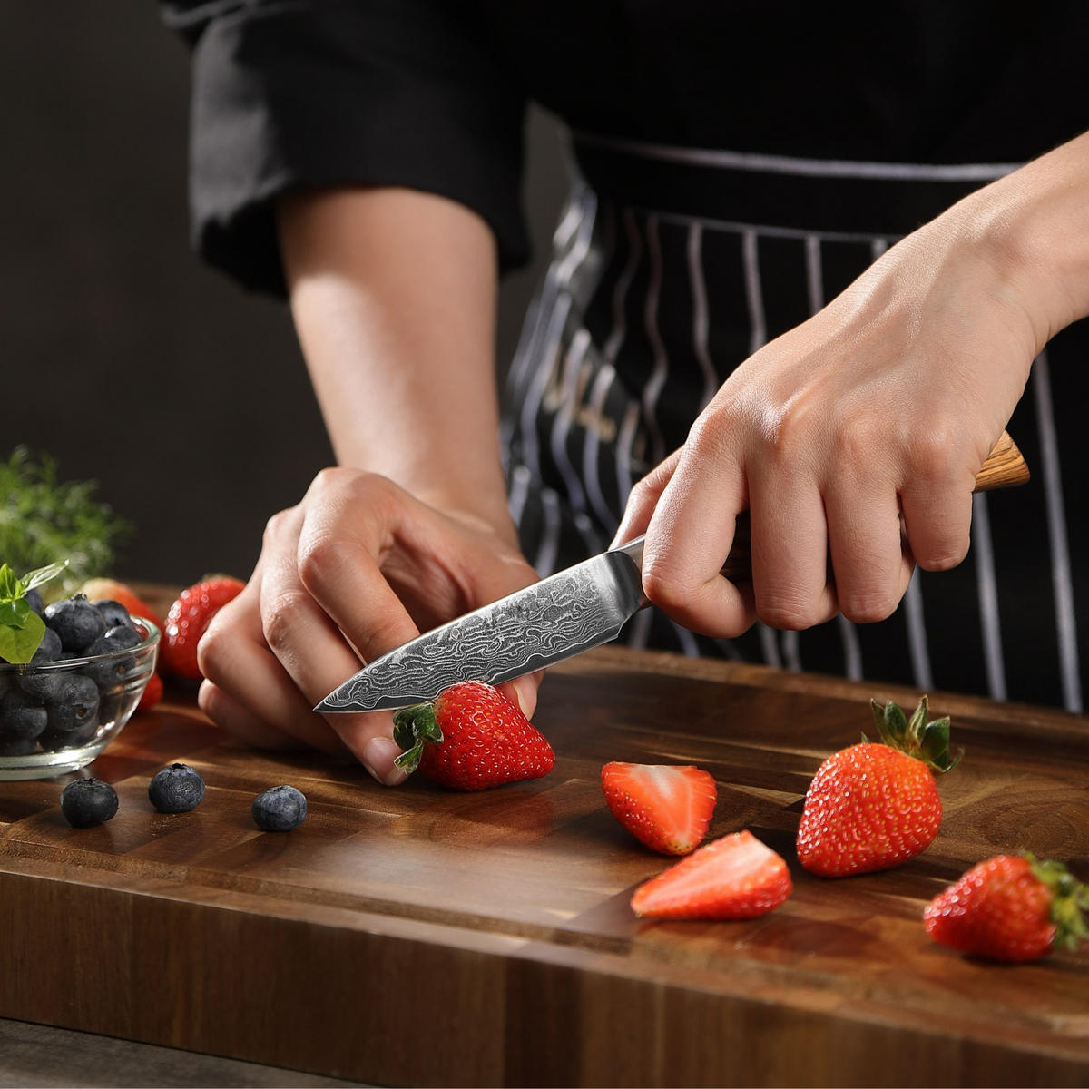 OFFICEMESSER 8 cm - Braun, Holz/Metall (20cm) - Wakoli