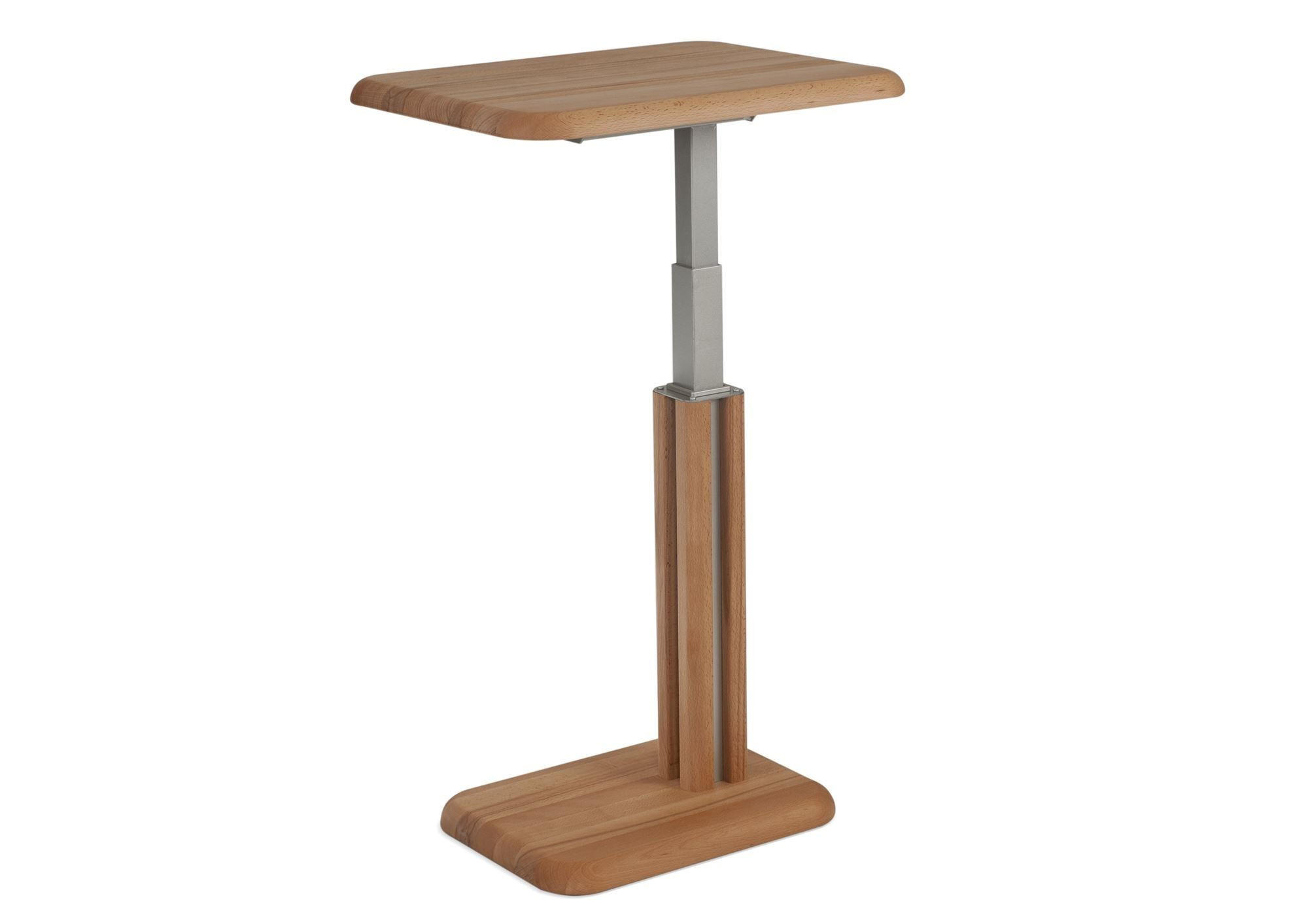 BEISTELLTISCH höhenverstellbar Carolan 55x40x58 Massivholz Kernbuche - Kernbuche, Holz (55/40/58cm) - 58aufmkessel