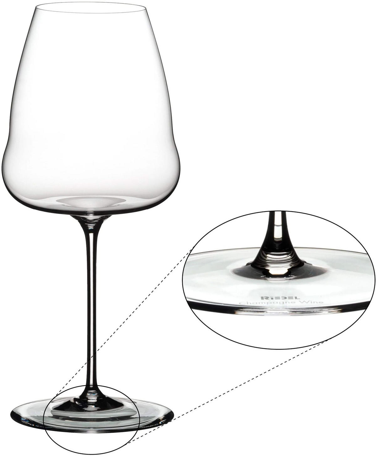 CHAMPAGNERGLAS Winewings Champagner, Kristallglas, H 25 cm - Transparent, Glas (0.4L) - Riedel