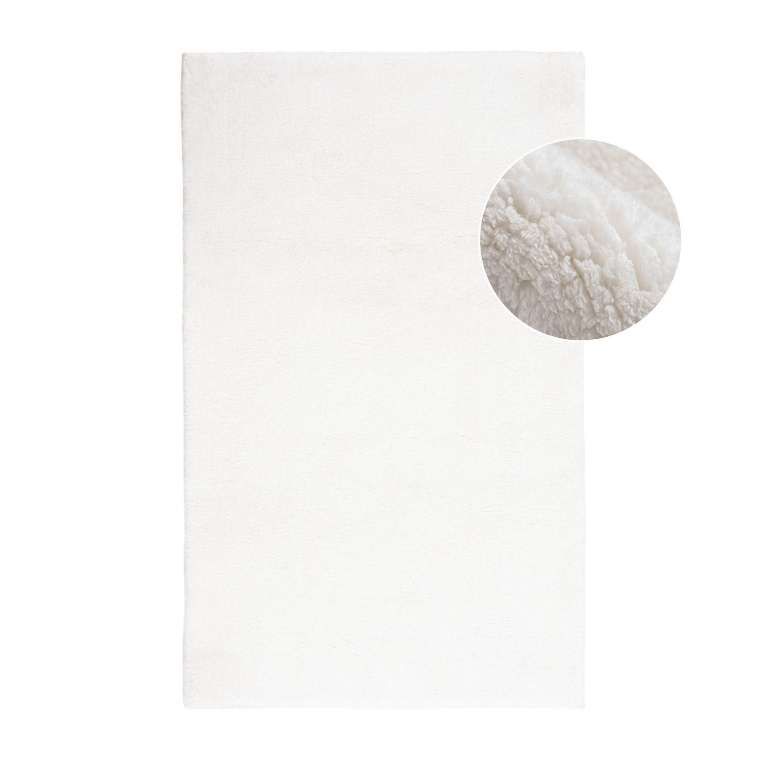 BADTEPPICH Waschbar Pure 500 Weiß 40x60 cm - Weiß, Textil (40/60cm) - carpet city