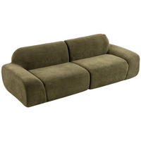 2-SITZER Sofa Dunkelgrün 244.0/95.0/70.0 cm - Dunkelgrün, Textil (95/70/244cm)