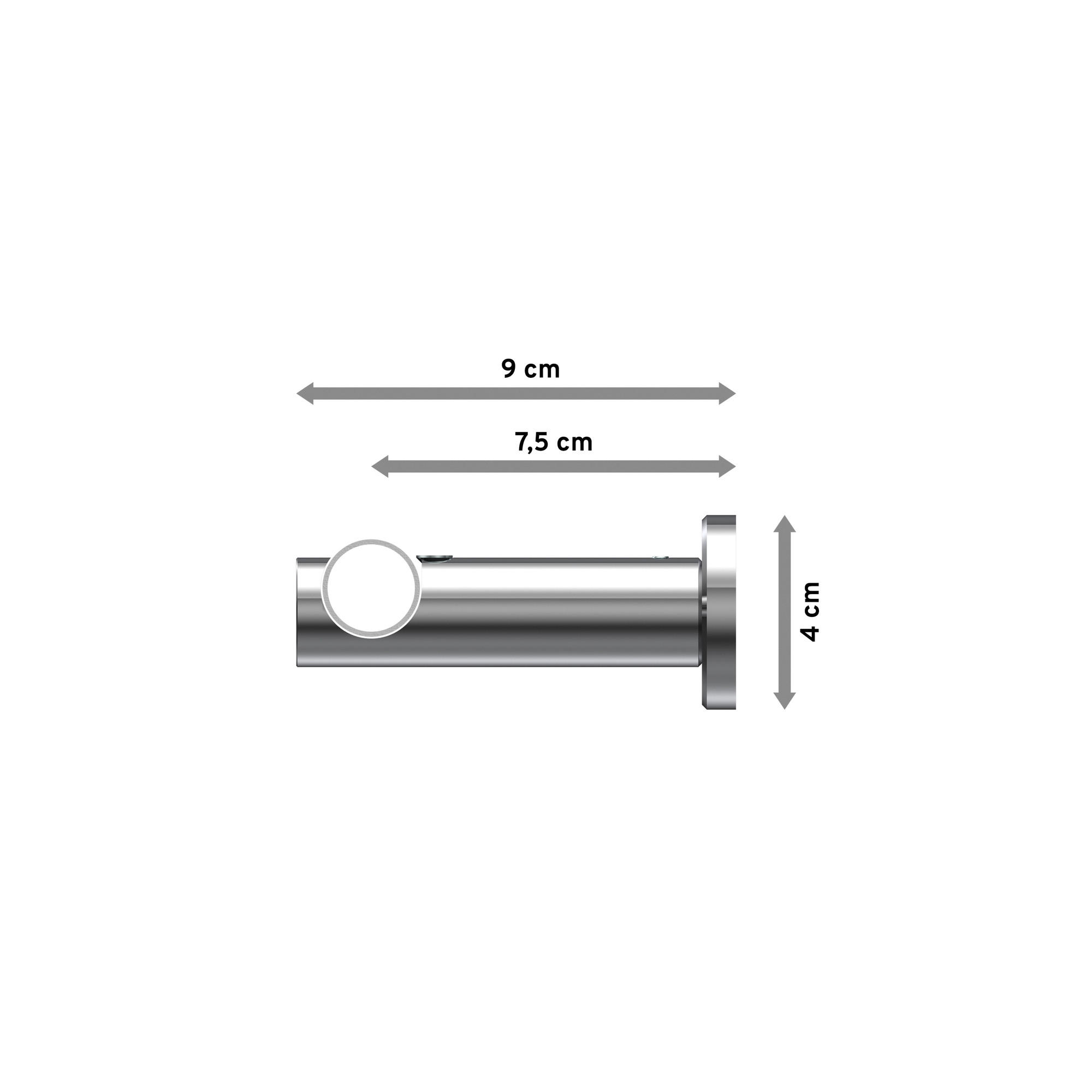 GARDINENSTANGEN-SET Platon Elanto 100 cm, 1-läufig (ohne Ringe), 20 mm Ø Chrom - Chromfarben, Metall (100cm) - INTERDECO