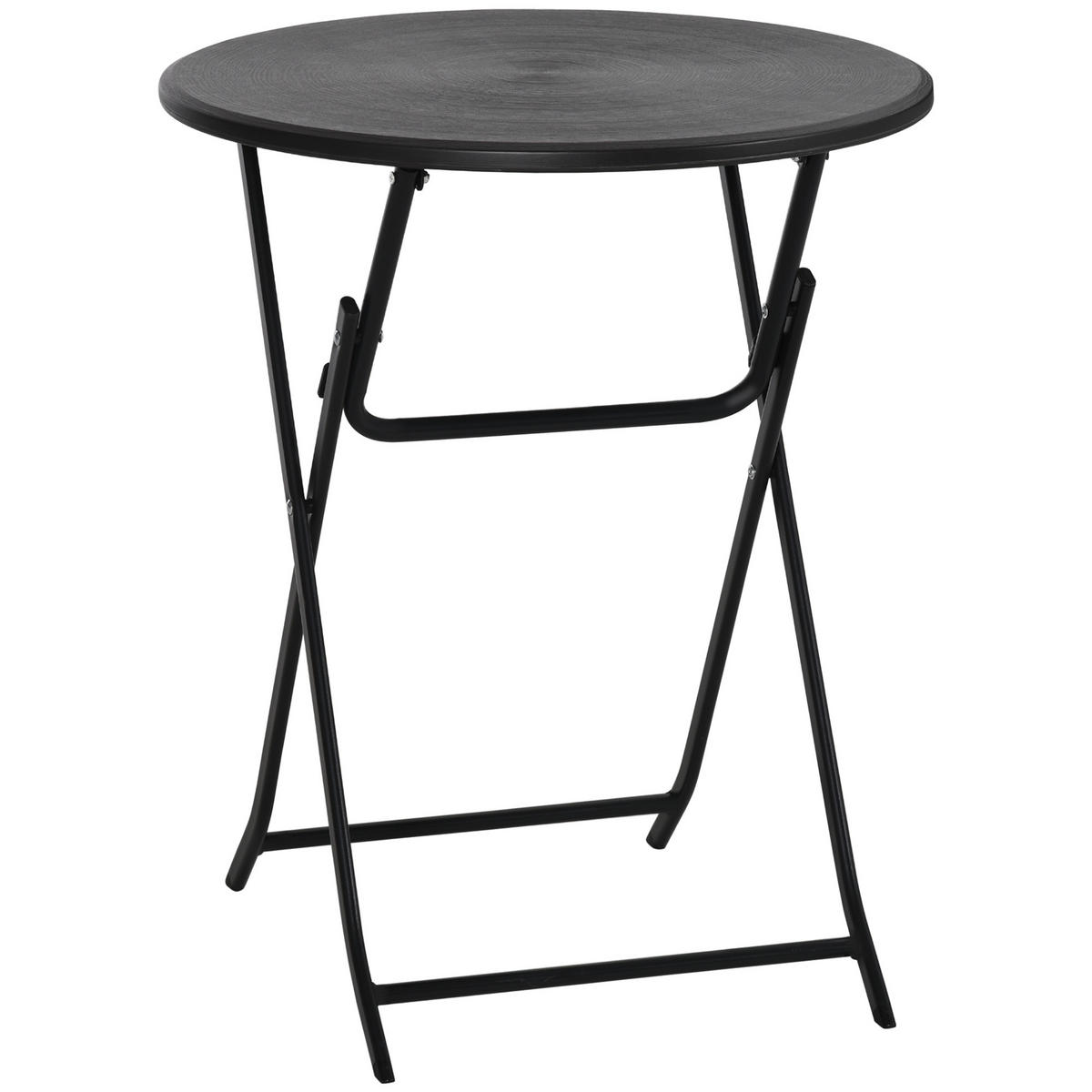 GARTENTISCH DE-14173 klappbar Ø60 cm Dunkelgrau - Dunkelgrau, Metall (60/60/73cm) - ComfortXL