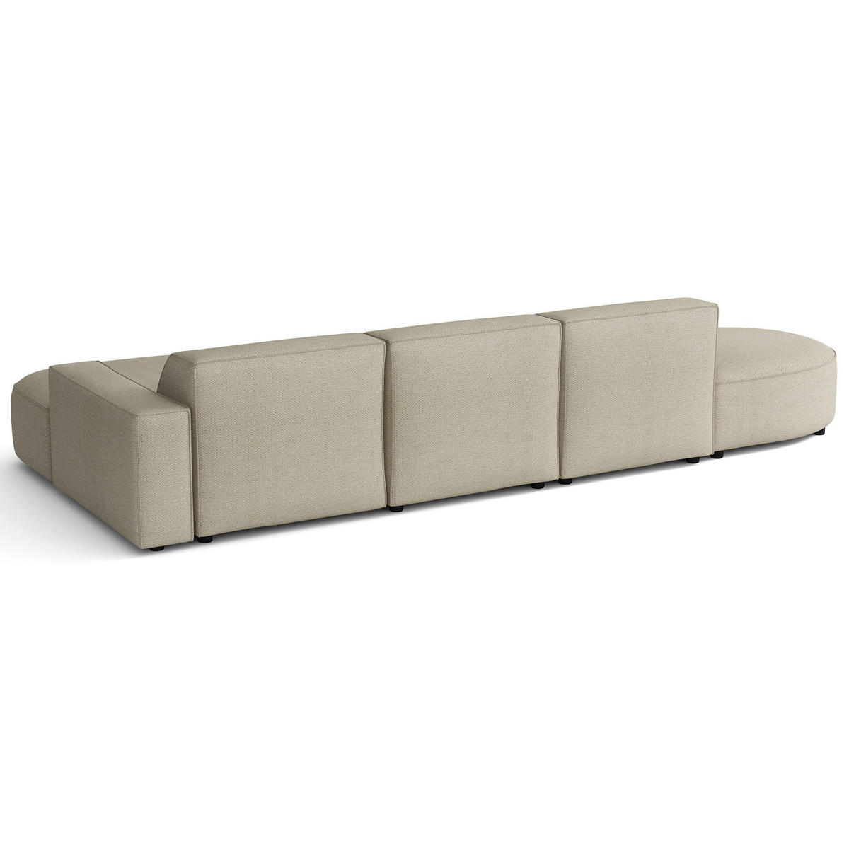 ROHOVÁ POHOVKA Sallmo ve tvaru L, třímístná, pravá, 358 cm - černá/šedohnědá, textil/plast (358/166cm) - Selsey