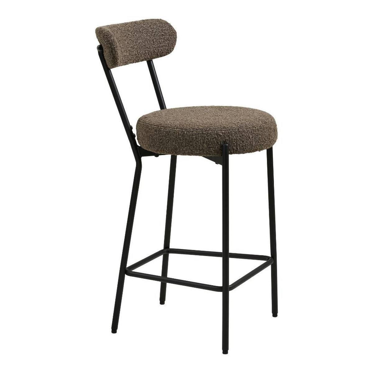 BARHOCKER, Anja, Braun, Metall / Polyester, 46 x 39 x 90 cm - Braun, Textil/Metall (46/90/39cm) - ebuy24