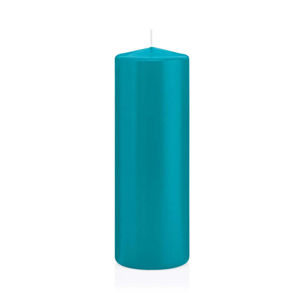 STUMPENKERZEN Azurblau Ø 78 x 200 mm, 8 Stück - Hellblau, Paraffin (8/20cm) - Wiedemann Kerzen