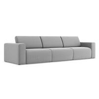 4-SITZER-SOFA Samt Stoff Grau - Creme/Schwarz, Kunststoff/Textil (314/80/103cm) - Makamii