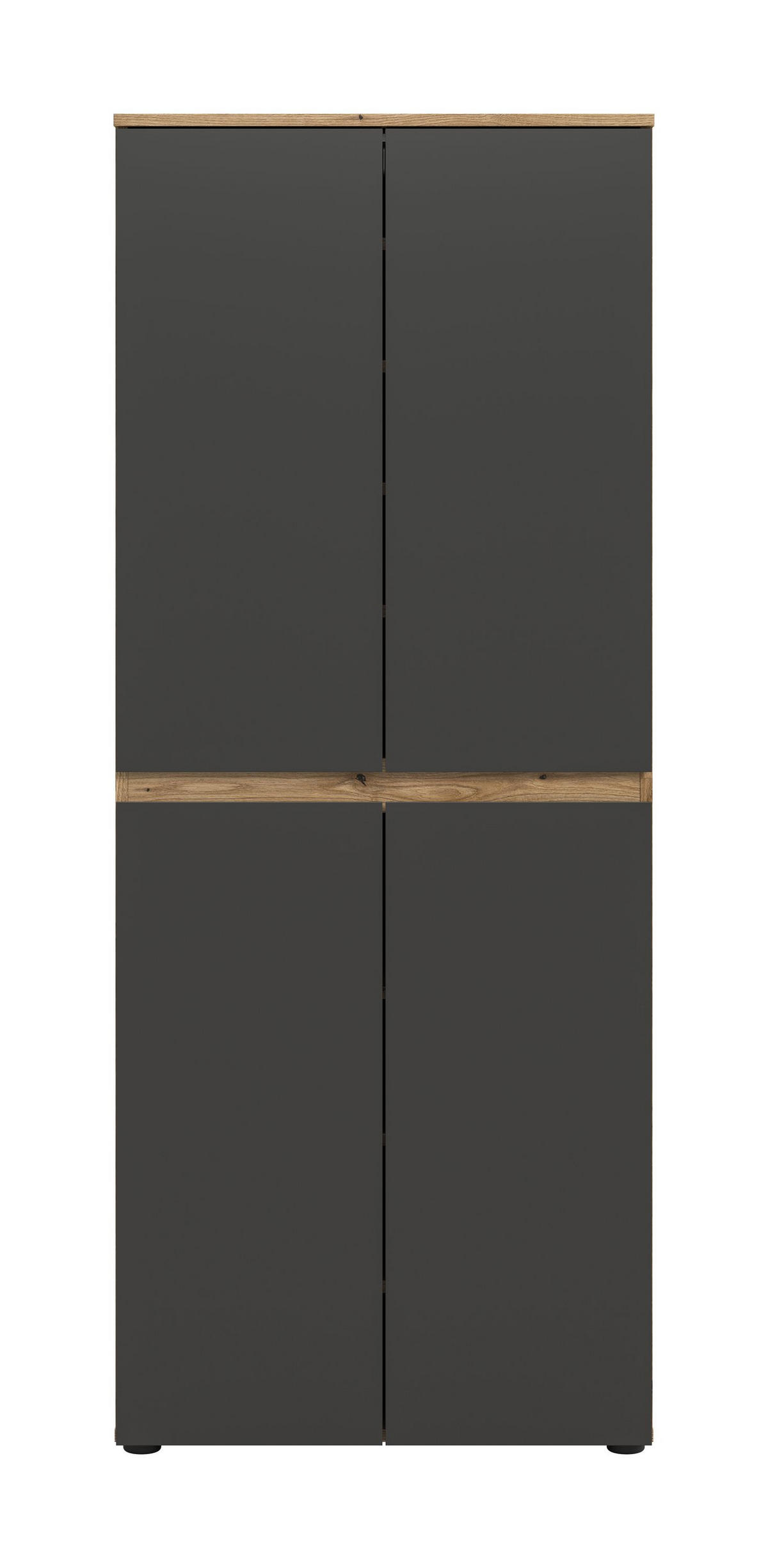 UNIVERSALSCHRANK SCARPA (B/H/T: ca. 70/175/37 cm) in Evoke Oak Nachbildung/anthrazit - Eichefarben, Holzwerkstoff (70/175/37cm)