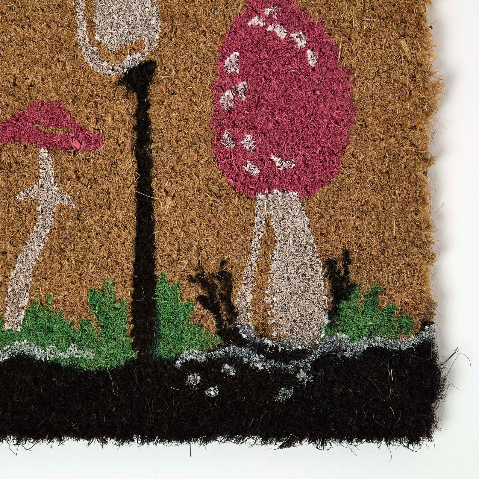 KOKOS-FUSSMATTE 40/60 cm mit Pilz-Motiv - Multicolor, Naturmaterialien (40/60cm) - Homescapes