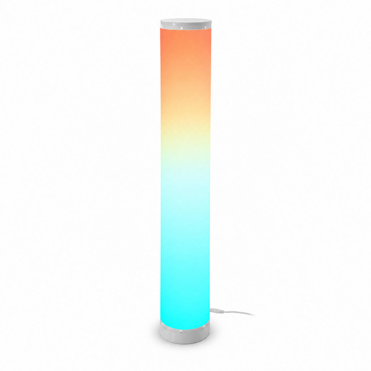 LED-DIGITALE-LICHTSÄULE - dimmbar mit Fernbedienung und RGB-Farbwechsel für modernes Ambiente - Weiß, Kunststoff (13/13/104cm) - Northpoint