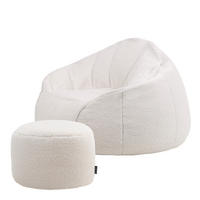SITZSACK Borg Stuhl und Rund Fußhocker - Beige, Kunststoff (95/75/95cm) - icon