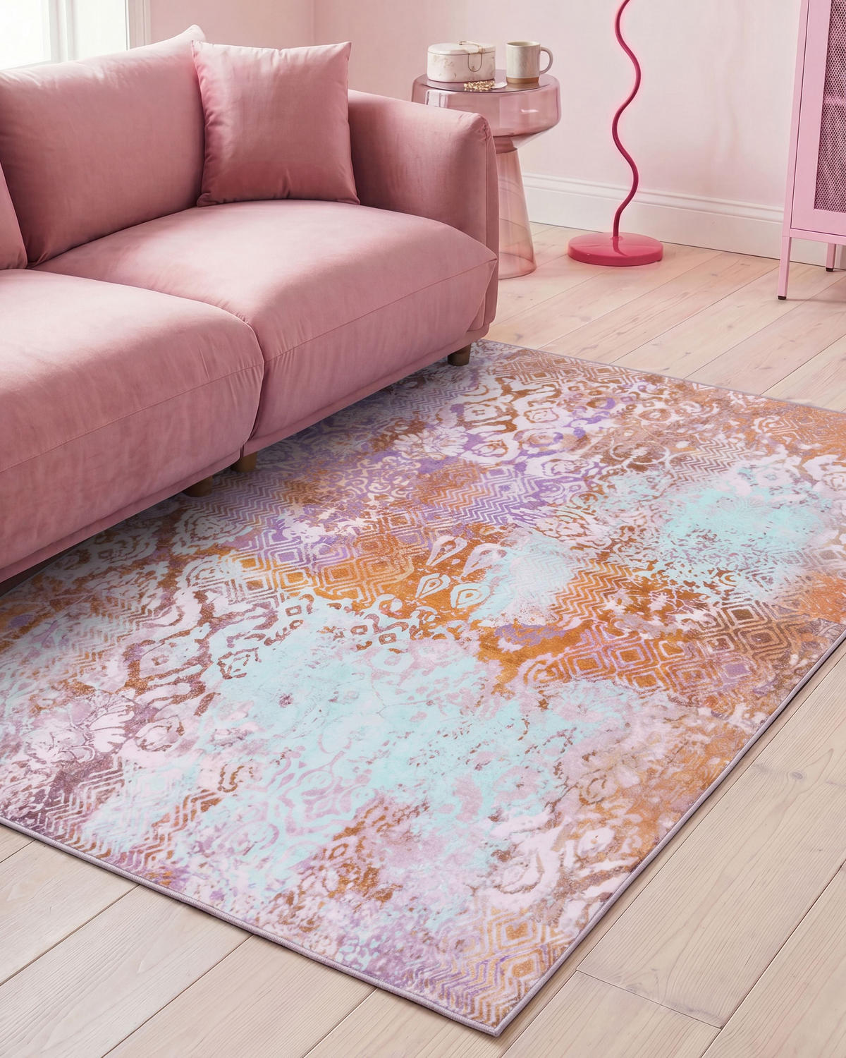 KOBEREC Barevný 140/200 cm Zenvira - různobarevná, textil (140/200cm) - Beliani