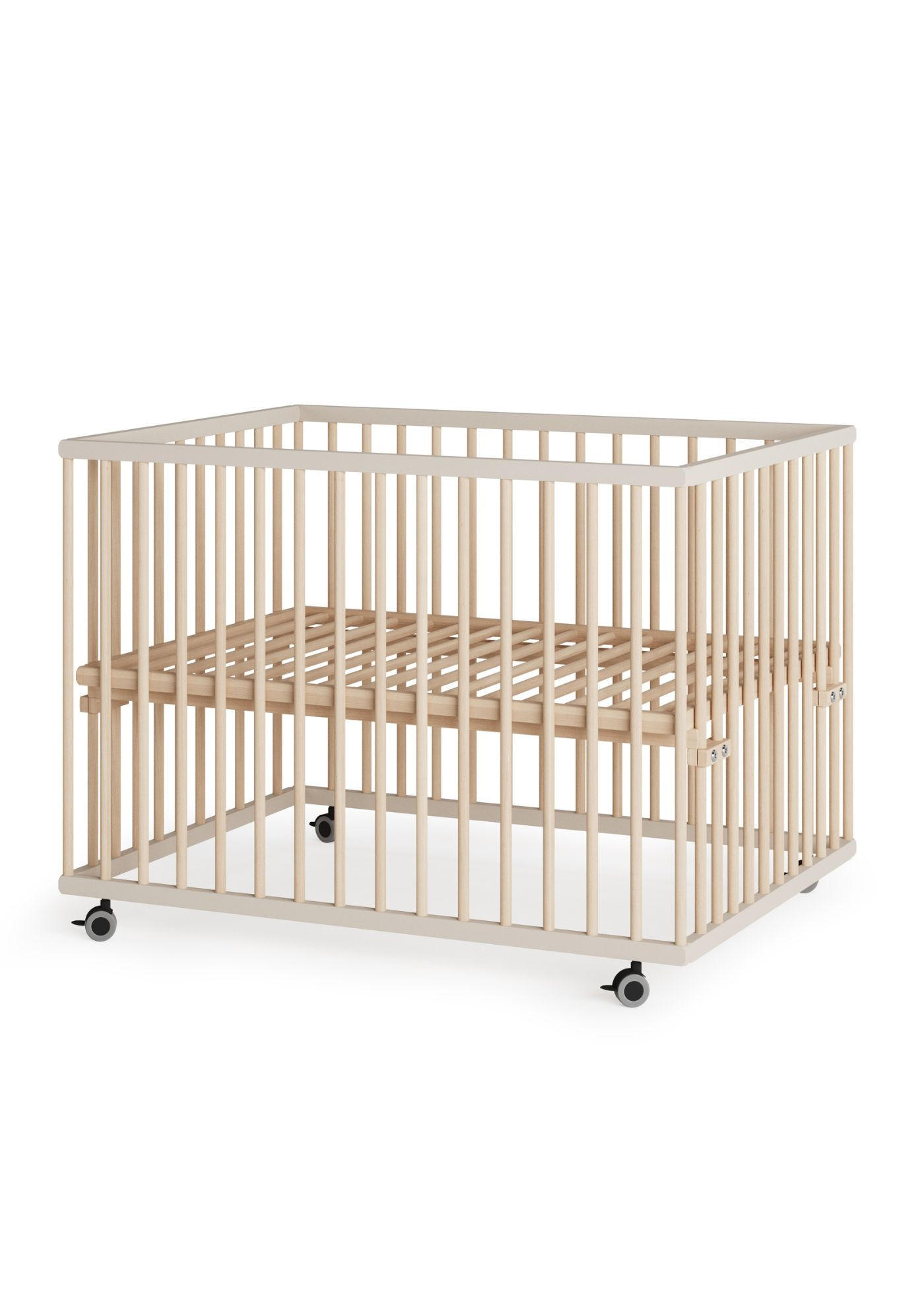 LAUFGITTER 75x100 cm mit Lattenrost - sahara dust/natur - Premium Kollektion - Sandfarben/Naturfarben, Holz (100/74/75cm) - Sämann – make a difference.