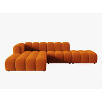ECKSOFA modular links Lupine aus Samt terrakotta 5 Sitzplätze - Terra cotta, Textil (177/299cm) - Micadoni