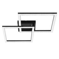 LED-DECKENLEUCHTE Katharina 46.1/46.1/6.3 cm - Schwarz, Metall (46.1/46.1/6.3cm) - Nettlife