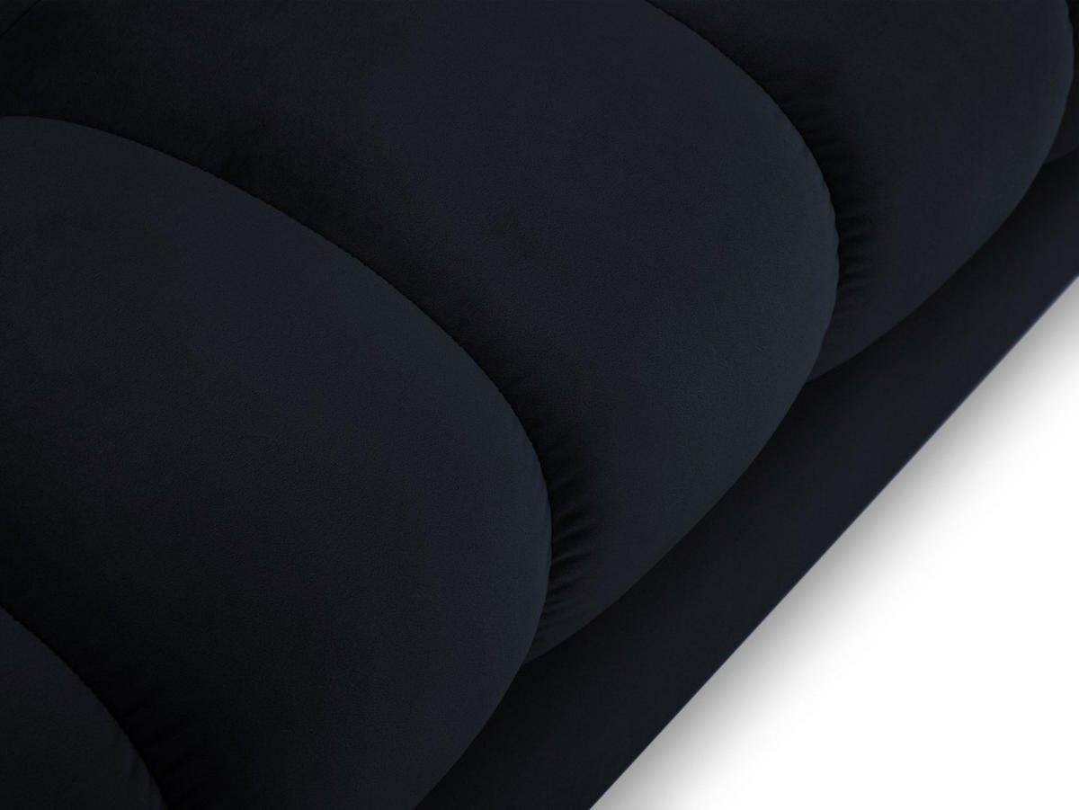ECKSOFA links Mamaia aus Samt dunkelblau 5 Sitzplätze - Dunkelblau, Textil (185/293cm) - Micadoni