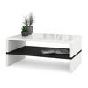 COUCHTISCH rechteckig Weiß Hochglanz Schwarz Ablage - Weiß Hochglanz/Schwarz, Holzwerkstoff (60/100/43cm) - designimpex