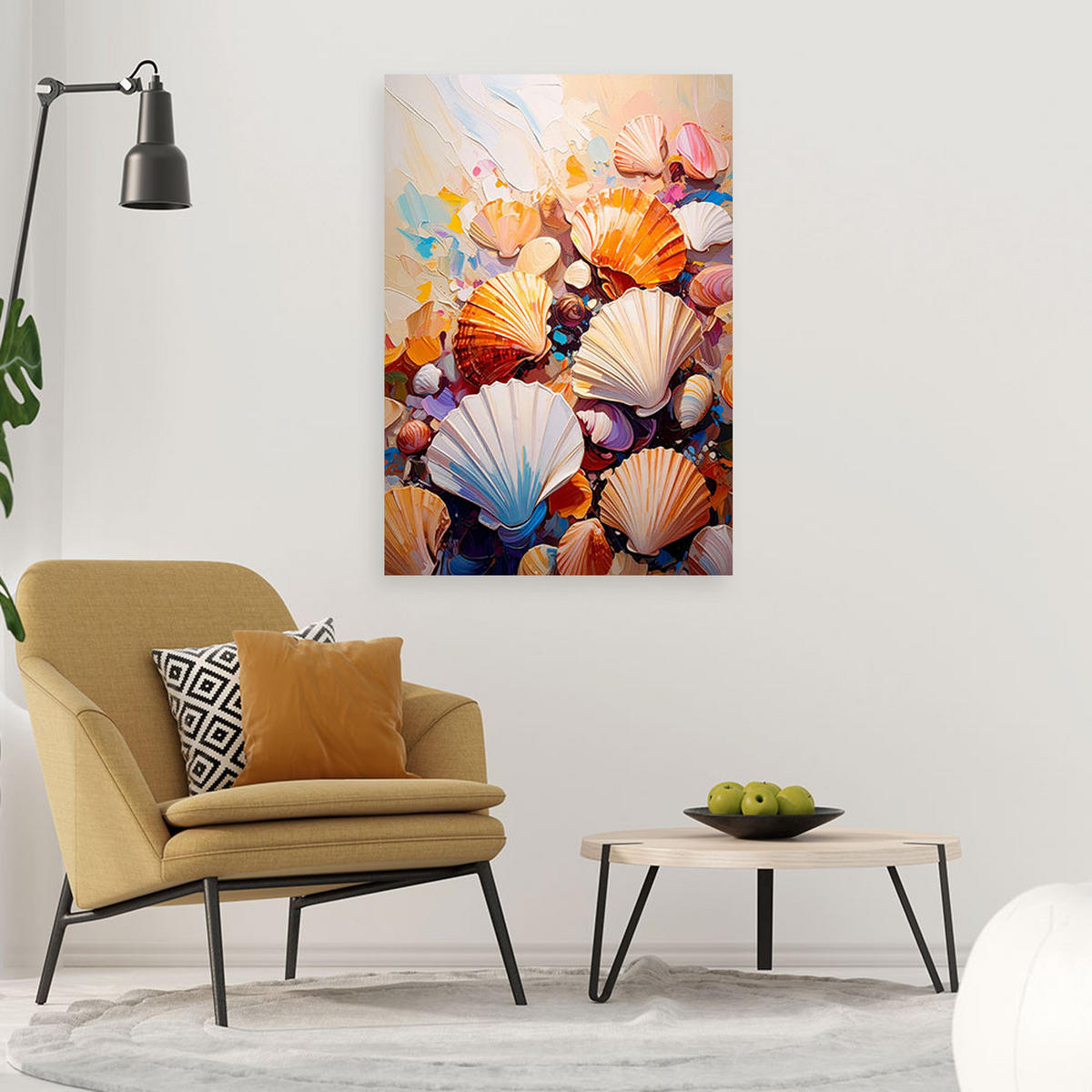 LEINWANDBILD Natur und Botanik 80x120cm - Beige, Textil (80/120cm) - Feeby