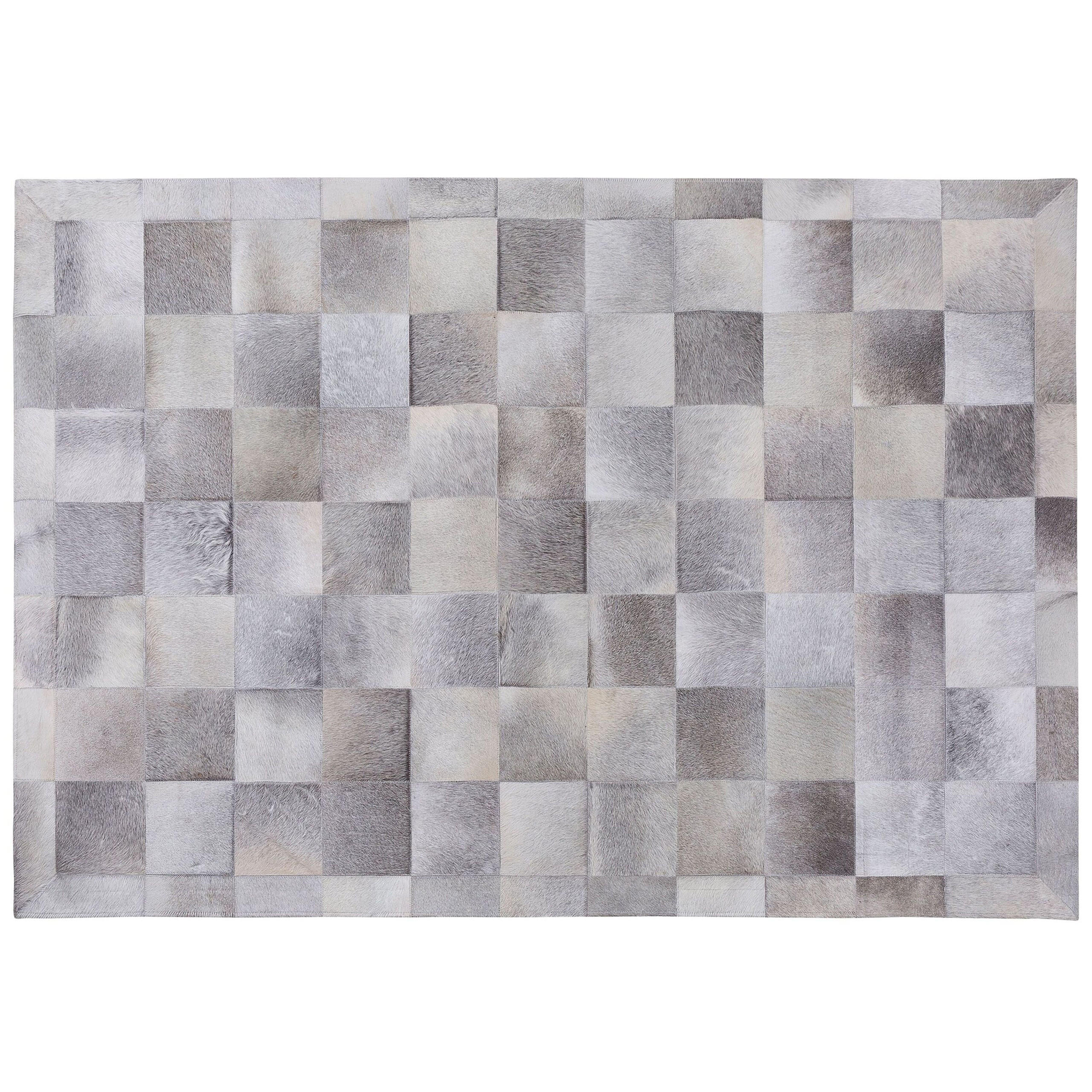 KURZFLOR-TEPPICH Alacam 230/160 cm - Grau, Fell (160/230cm) - Beliani