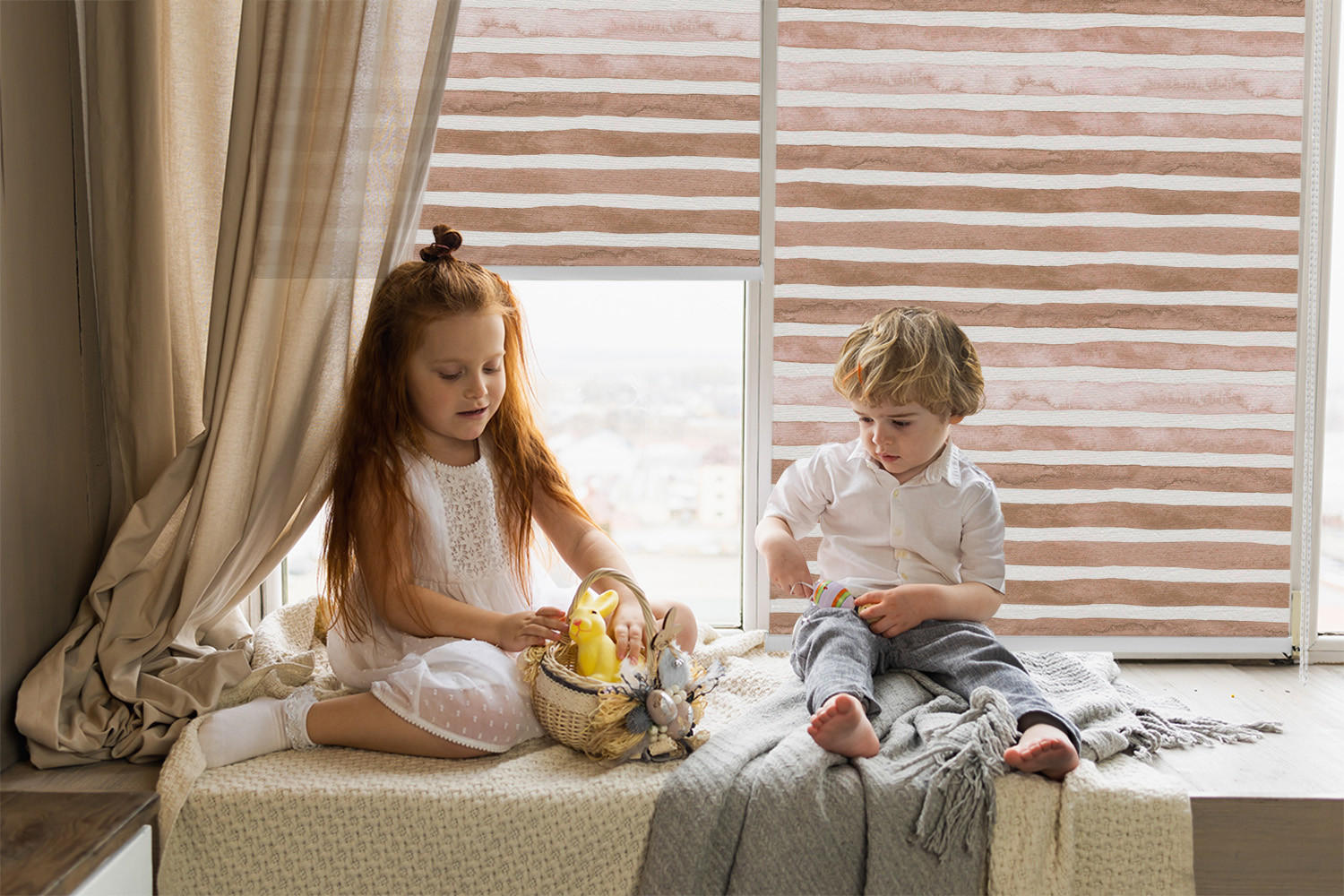 Thumbnail - Tulup Rollo, Braun, Textil, 60x140 cm, Wohntextilien, Rollos & Jalousien, Rollos