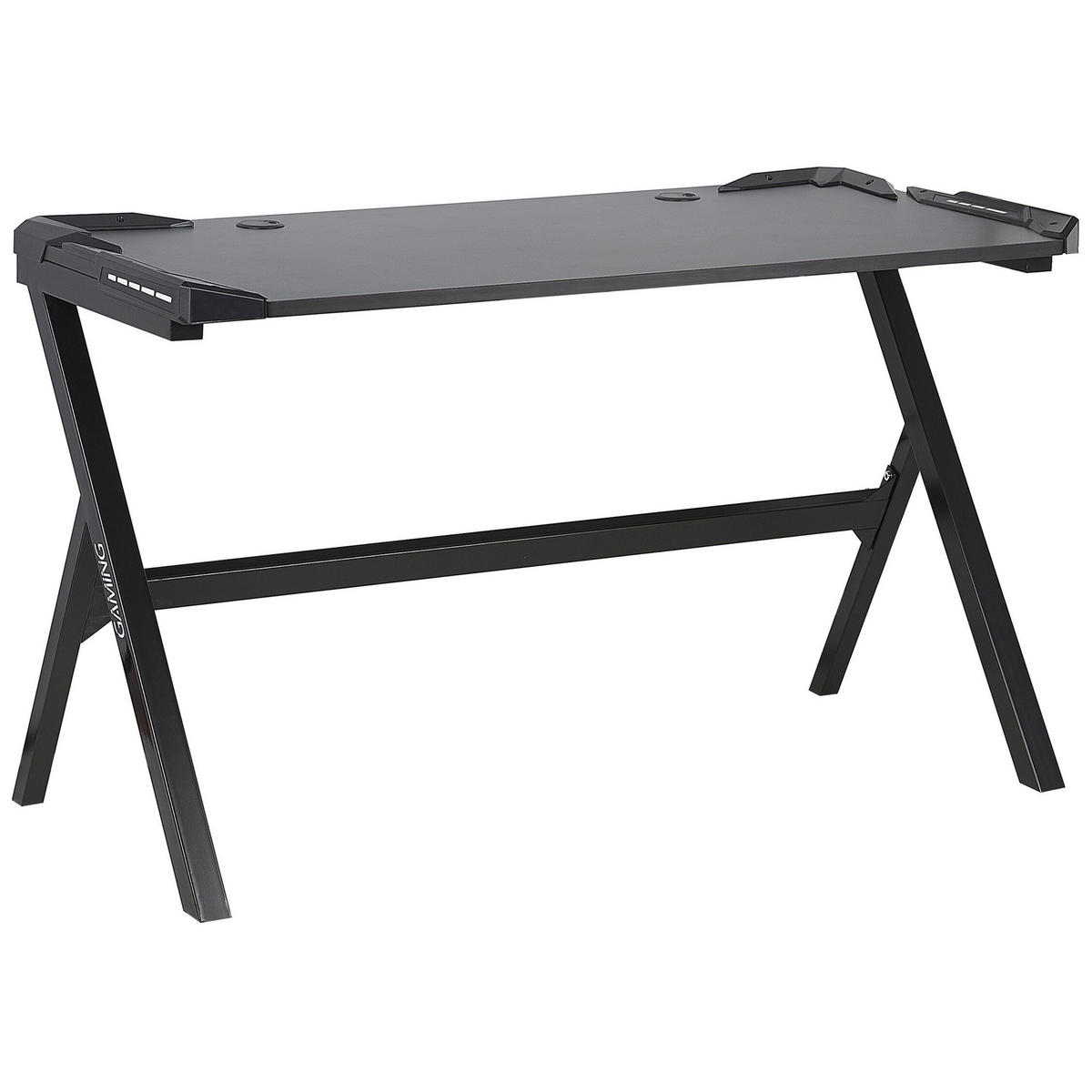 SPIELTISCH schwarz 120/60/71 cm Danvers - Schwarz, Holzwerkstoff (60/120/71cm) - Beliani