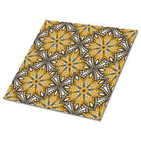 FLIESENAUFKLEBER 9 Stück 30x30 cm selbstklebend Orientalisches Ornament - Gelb, Textil (30/1.6/30cm) - TULUP