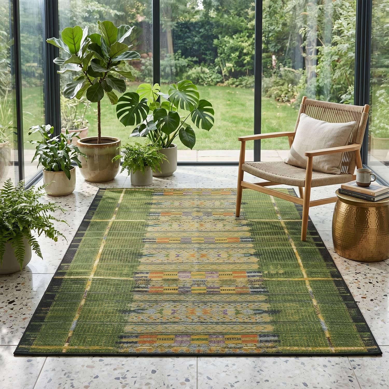 OUTDOORTEPPICH Aurora 80x165 cm - Grün, Textil (80/165cm) - Gino Falcone