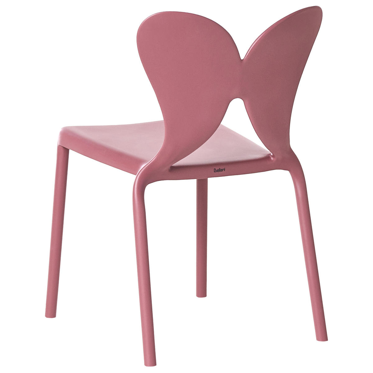 GARTENSTUHL 2er-Set stapelbar Rosa Larissa - Pink, Kunststoff (50/78/48cm) - Beliani